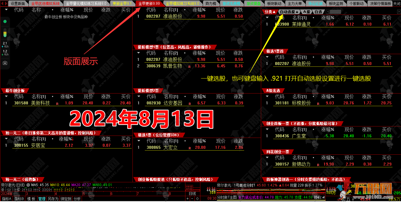 金甲抓妖系统9.99软件版 新版每天都能抓到10-20%，捉妖模型、独一无二 最牛创业板等  ... ... ... ... ...  ...