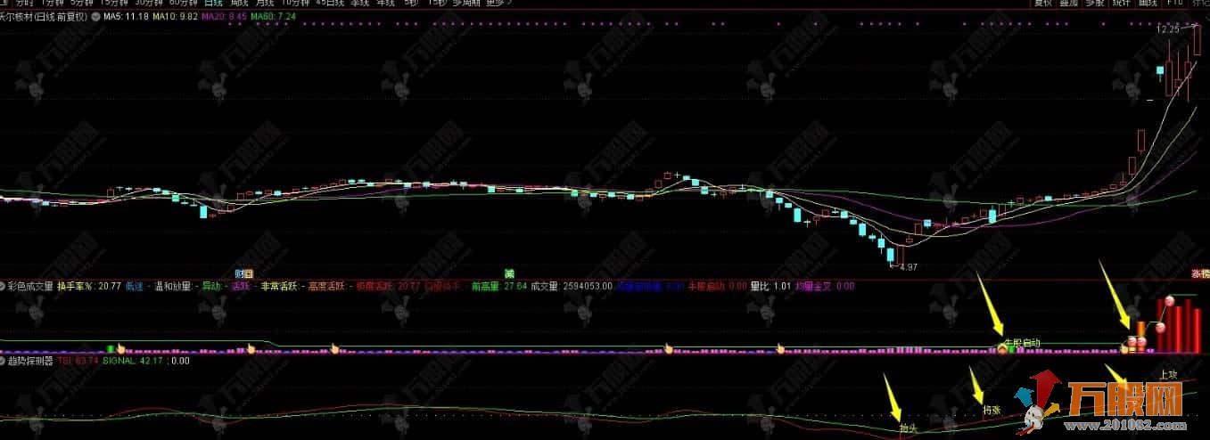 【趋势探测器】主抓趋势波段大牛股，无未来函数，信号不漂移 指标加密