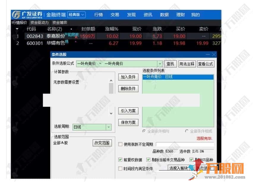 【金钻一叶舟竞价捉牛】副选预警指标 竞价标的全天信号不变，不可回测/手机版可用于竞价选股 ... ... ...