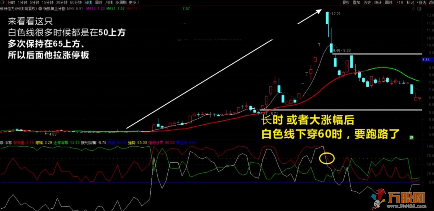 筹码看盘浮筹指标通达信 副图 无加密