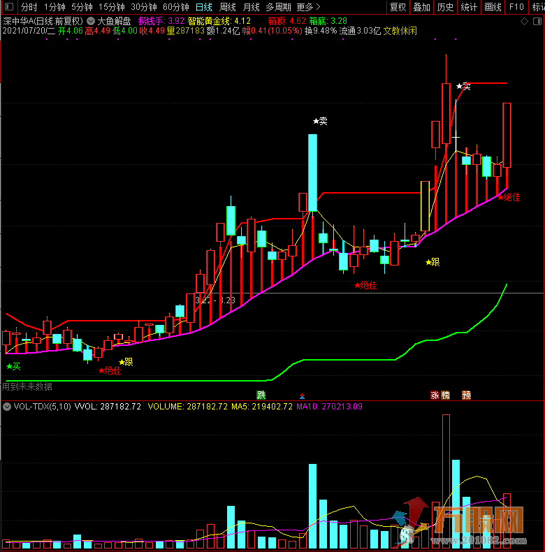 分享通达信鱼系大鱼解盘指标