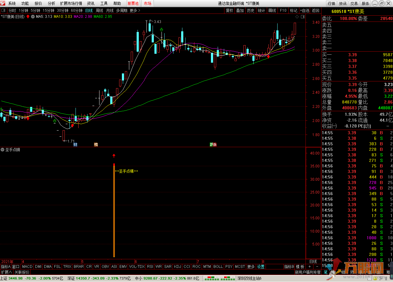 圣手点睛金钻版-盘中即是买点 副图+选股 无加密