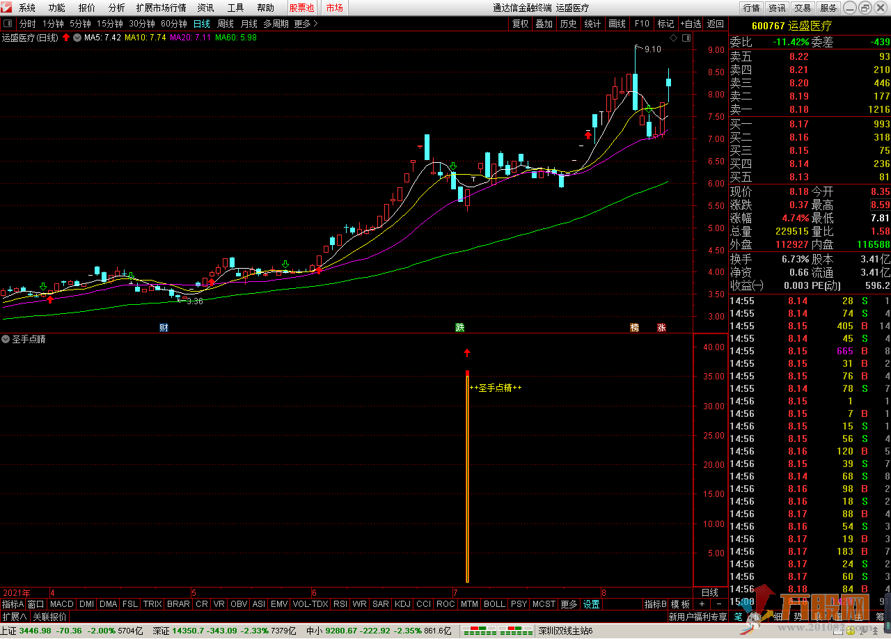 圣手点睛金钻版-盘中即是买点 副图+选股 无加密