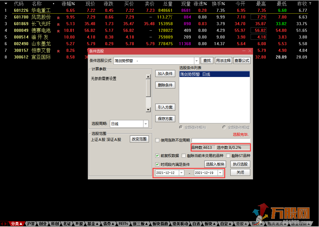 超级VIP指标 荡剑势2合1版副图/选股预警 通达信 公式开源