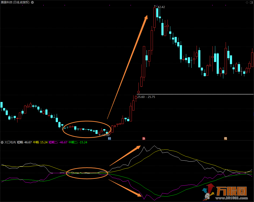 大口吃肉中短线买卖参考指标 通达信副图 无未来函数