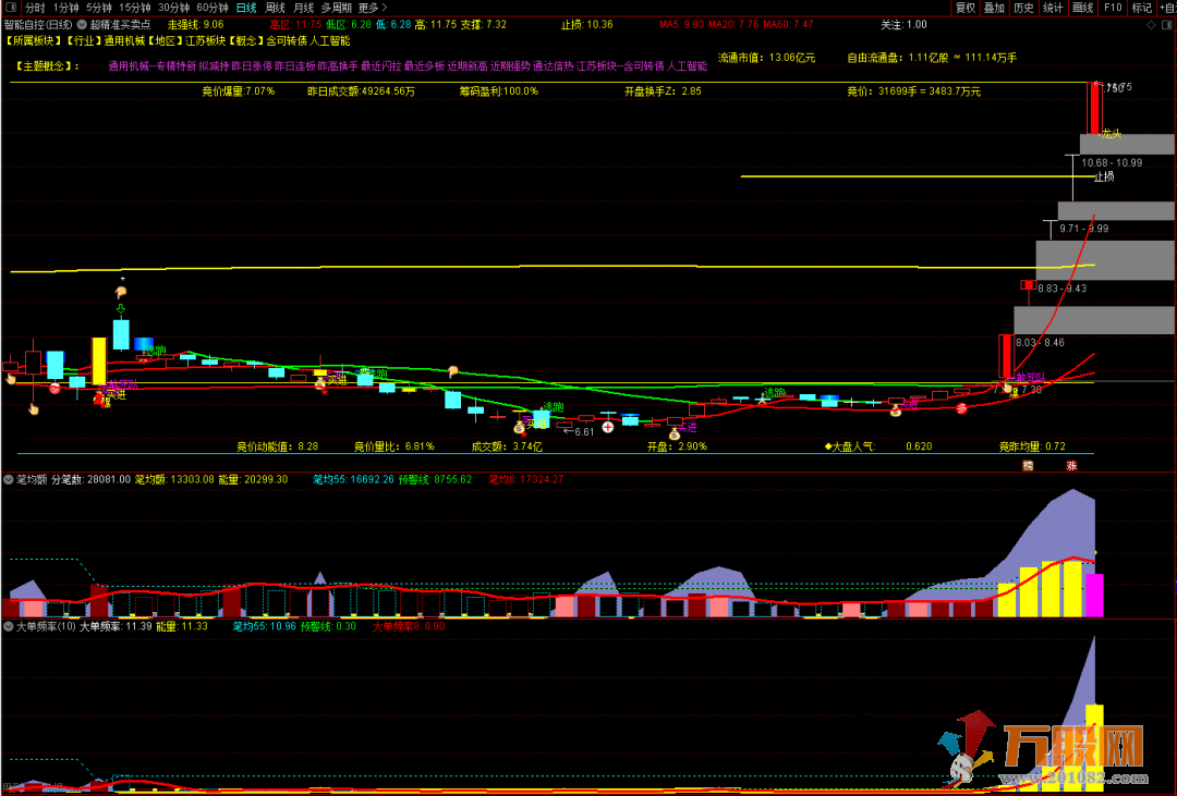 泓熙资金套件 跟踪牛股资金 洞悉涨跌先机（笔均额 大单频率X）