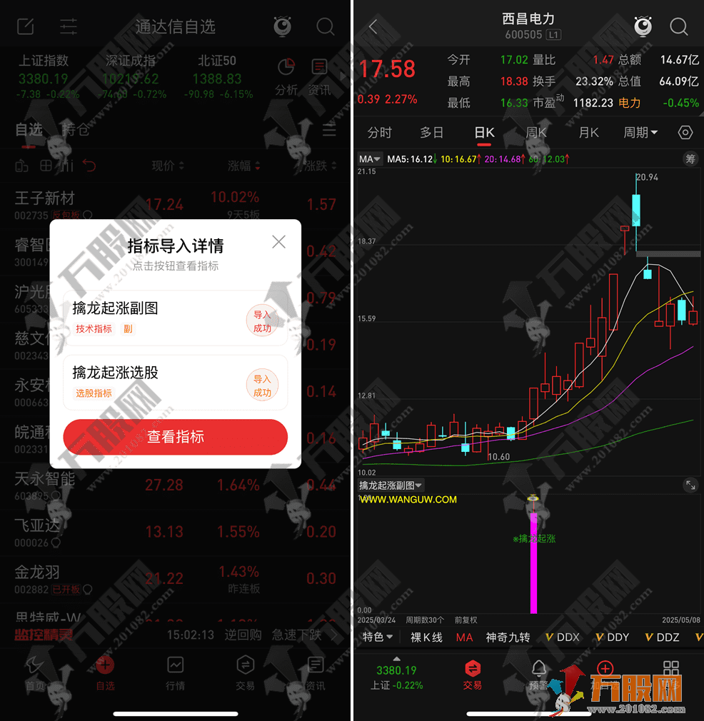 通达信【擒龙起涨】副选指标，抄底综合模型/万千抄底只爱一瓢 手机电脑通用 ...