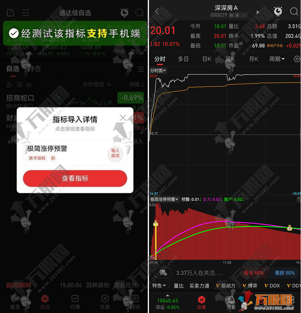 通达信【极简分时预警】副图指标 操作方法极其简单，指标源码手机电脑通用 ...
