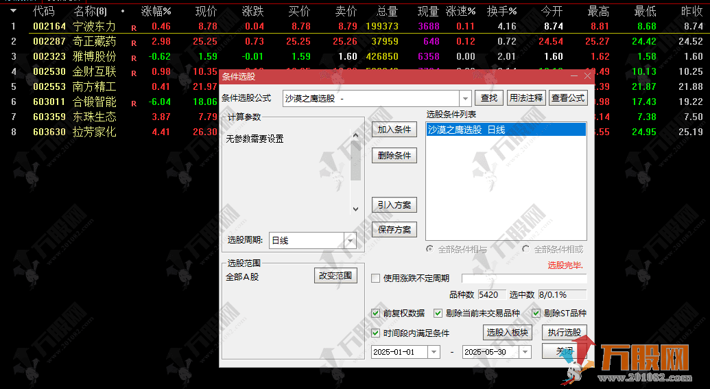 通达信【沙漠鹰战法】主副选指标 精华版超高成功率，捕捉板后二次拉升捉大妖机会！ ... ...