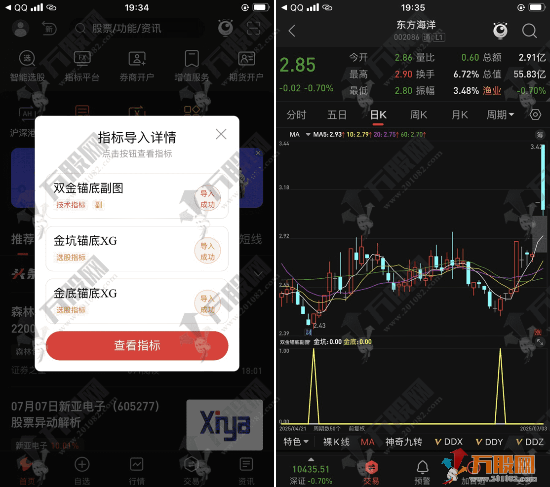 通达信【双金锚底】副选指标，双底部探底信号思路，无未来函数手机电脑通用 ...