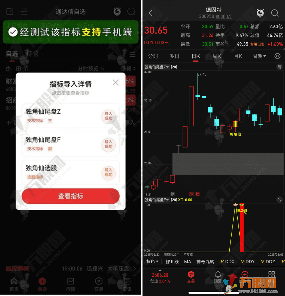 通达信【2025独角仙】主副选 尾盘10分钟极速狙击，短线客必备！
