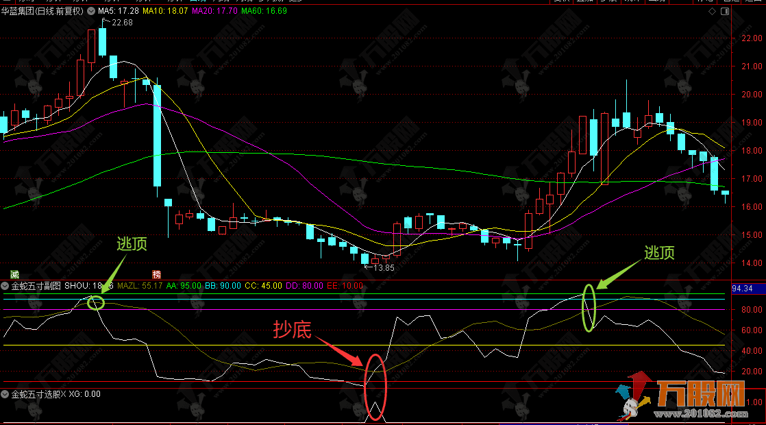 通达信【金蛇五寸】副选指标，直击龙头关键 “命门”，龙头把握稳稳当当