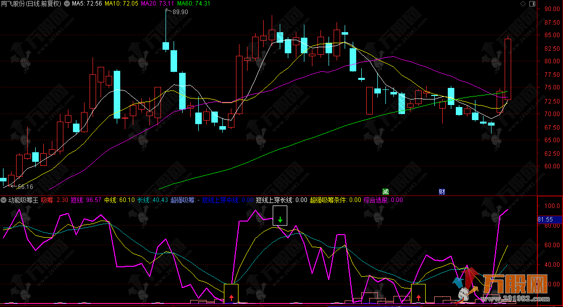 通达信【动能吸筹】副图指标 多周期（短 / 中 / 长）动能捕捉，把握上涨趋势 ...