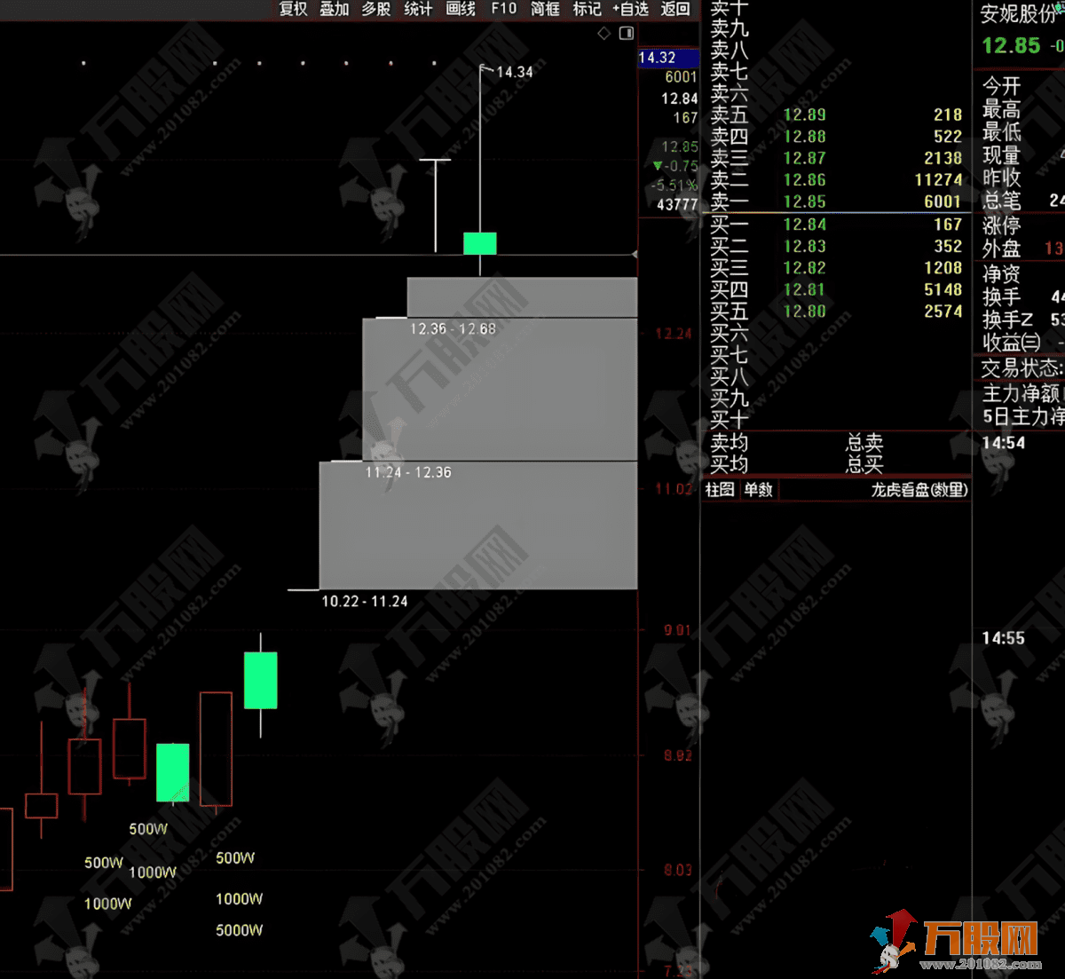 通达信【大单主力净额】主选指标，500W 1000W 5000W条件选股