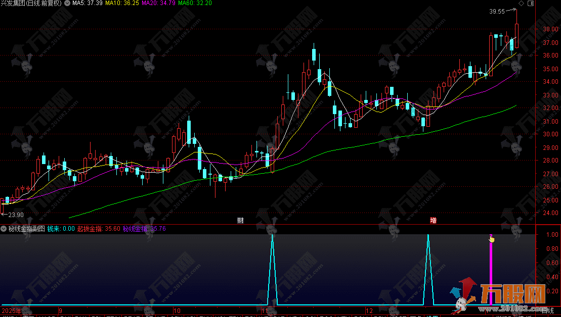 通达信【秘线金指】副图指标，盯紧资金异动信号，不踏空拉升行情