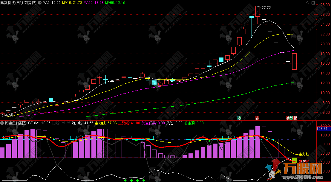 通达信【资金鱼群】副图指标 识别资金聚集区域的实战利器