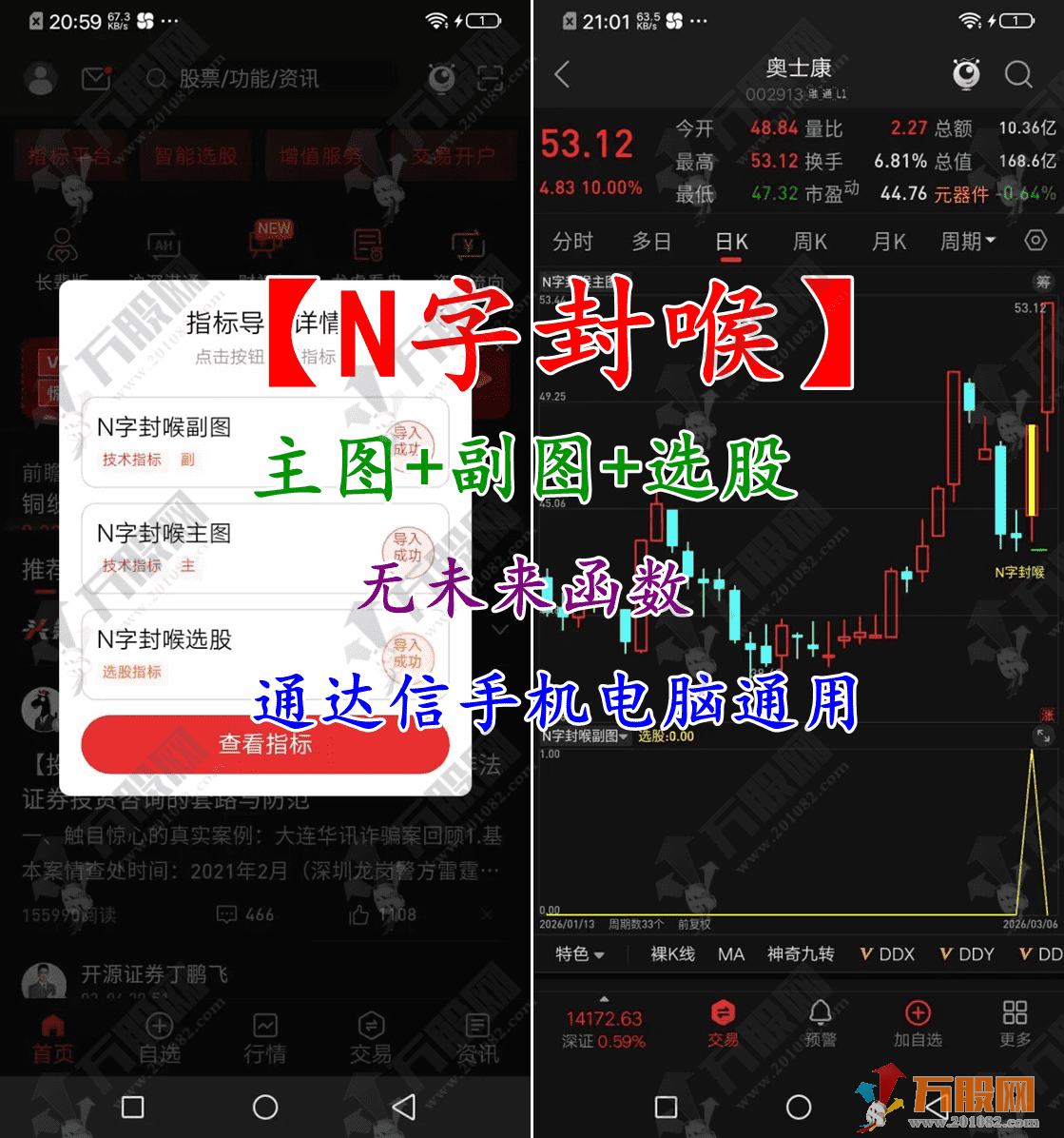 通达信【N字封喉】主副选指标，核心逻辑捕捉“N字形”走势的起爆点 