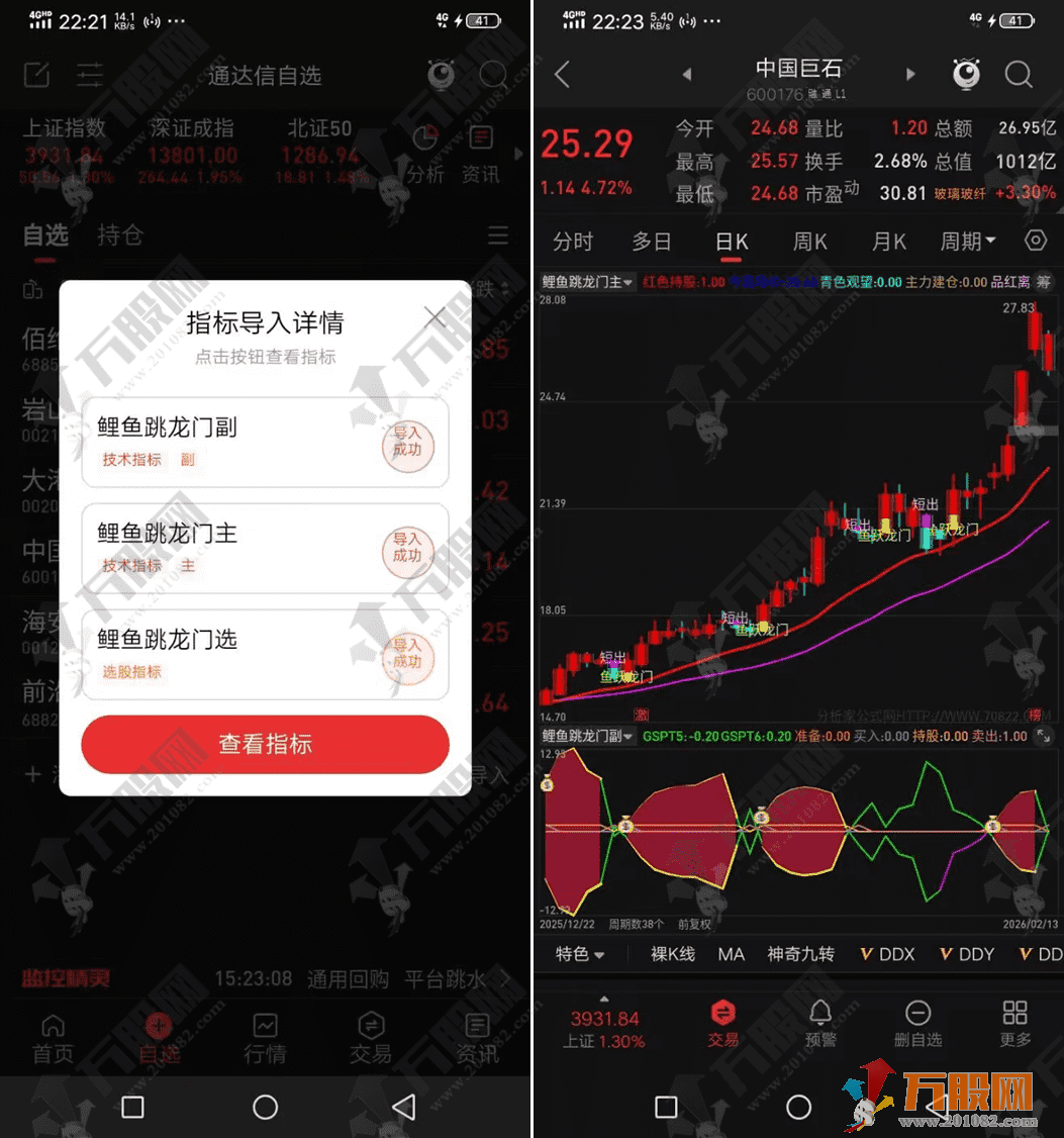 通达信【鲤鱼跳龙门】主副选指标，捕捉波段买卖点的实战神器